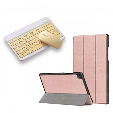 Kit Case Forro Protector + Teclado y Mouse Ratón Bluetooth para Tablet Samsung Galaxy Tab A8.0 2019 SM-T295 OPTIMUS TECHNOLOGY™