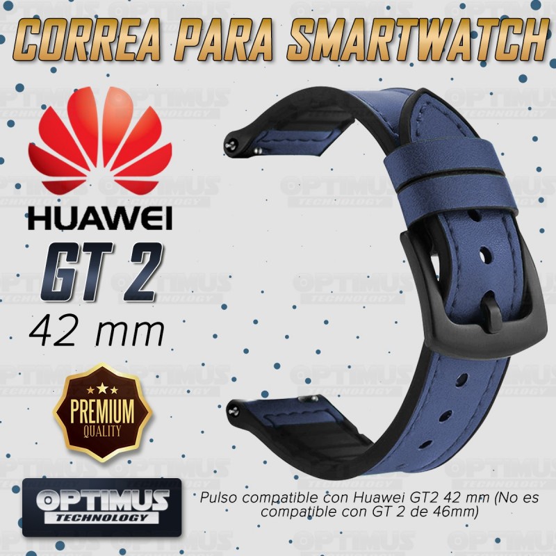 Pulso Manilla Correa De Cuero 20mm Smartwatch Huawei GT2 42mm | OPTIMUS TECHNOLOGY™ | CRR-CRO-GT2-42 |