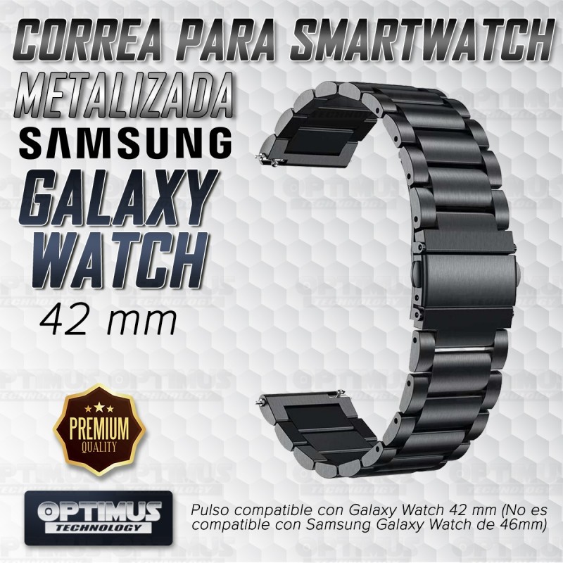 Correa Banda de Metal Magnética Acero Inoxidable 20mm reloj Smartwatch Samsung Galaxy Watch 42mm OPTIMUS TECHNOLOGY™ - 5