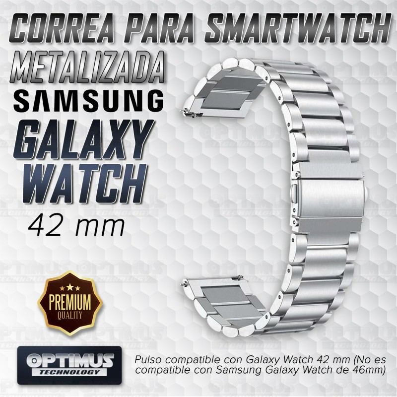 Correa Banda de Metal Magnética Acero Inoxidable 20mm reloj Smartwatch Samsung Galaxy Watch 42mm OPTIMUS TECHNOLOGY™ - 8