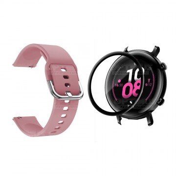 Kit Pulso Banda Y Vidrio Templado Cerámico Protector Para Reloj Huawei Gt2 42mm | OPTIMUS TECHNOLOGY™ | CRR-VTP-HW-GT2-42 |
