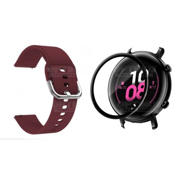 Kit Pulso Banda Y Vidrio Templado Cerámico Protector Para Reloj Huawei Gt2 42mm | OPTIMUS TECHNOLOGY™ | CRR-VTP-HW-GT2-42 |