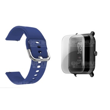Kit Correa Manilla Banda Y Buff Screen Para Reloj Xiaomi Amazfit Bip | OPTIMUS TECHNOLOGY™ | CRR-BFF-XMI-AFB |