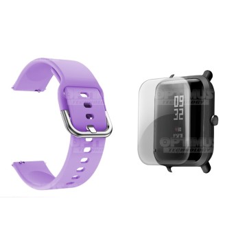 Kit Correa Manilla Banda Y Buff Screen Para Reloj Xiaomi Amazfit Bip | OPTIMUS TECHNOLOGY™ | CRR-BFF-XMI-AFB |
