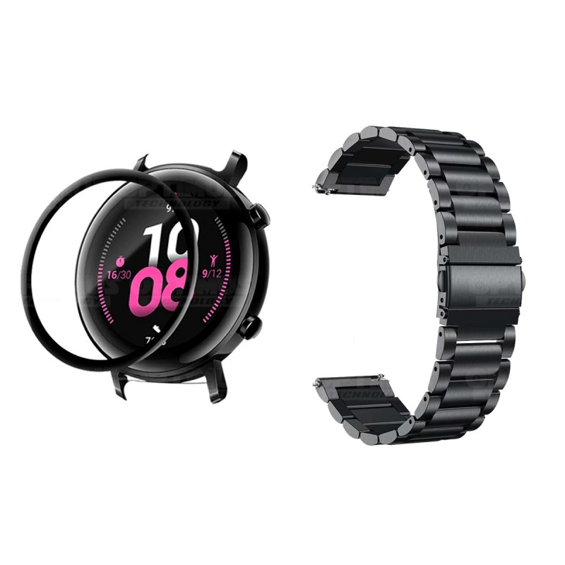 Vidrio templado cerámico Y Correa De Metal Acero Inoxidable Smartwatch Reloj Inteligente Huawei GT2 42mm OPTIMUS TECHNOLOGY™ - 1