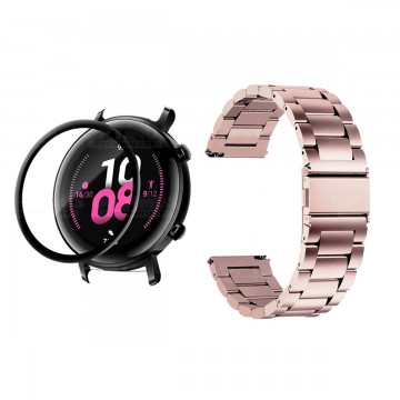 Vidrio templado cerámico Y Correa De Metal Acero Inoxidable Smartwatch Reloj Inteligente Huawei GT2 42mm OPTIMUS TECHNOLOGY™ - 1