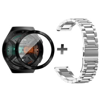 Vidrio Templado Cerámico Y Correa de Metal Acero Inoxidable Smartwatch Reloj Inteligente Huawei Gt2E OPTIMUS TECHNOLOGY™ - 3