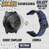 KIT Correa Manilla de cuero leather y Vidrio Templado para Reloj Smartwatch Samsung Galaxy Watch 42mm OPTIMUS TECHNOLOGY™ - 2