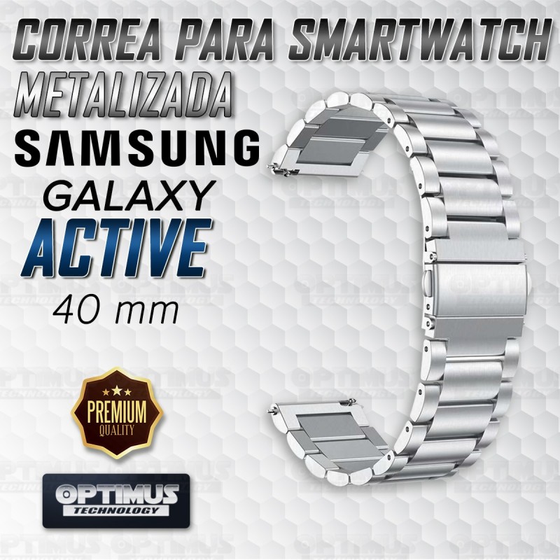 Correa Banda de Metal Magnética Acero Inoxidable 20mm reloj Samsung Galaxy Active 40mm | OPTIMUS TECHNOLOGY™ | CRR-MTL-ACT-40 |