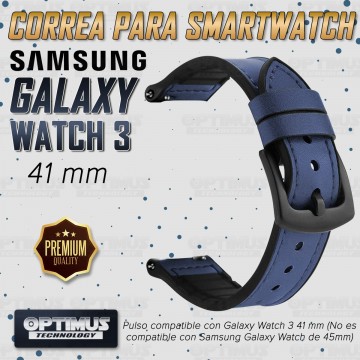 Pulso Manilla Correa De Cuero 20mm Smartwatch Samsung Galaxy Watch 3 41mm | OPTIMUS TECHNOLOGY™ | CRR-CRO-GLX3-41 |