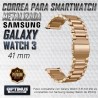 Correa Banda de Metal Acero Inoxidable 20mm reloj Smartwatch Samsung Galaxy Watch 3 41mm | OPTIMUS TECHNOLOGY™ | |