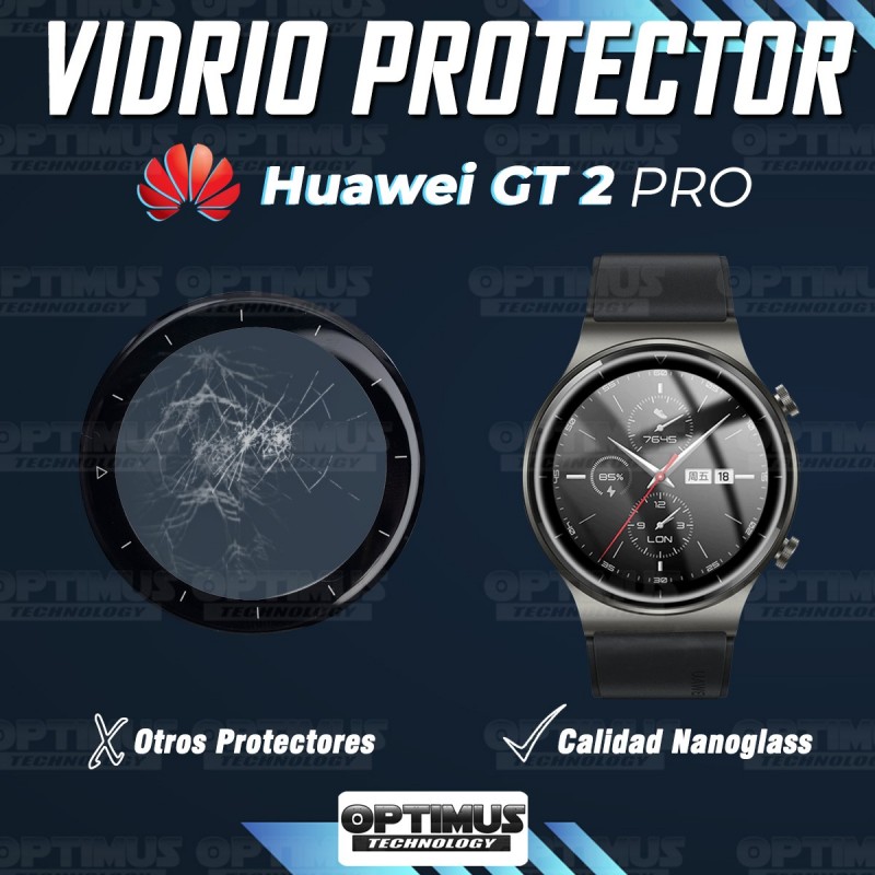Vidrio Templado Cerámico Nanoglass Para Reloj Smartwatch Huawei GT2 PRO | OPTIMUS TECHNOLOGY™ | VTP-CR-HW-GT2-PRO |