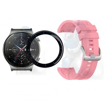 Vidrio Templado Cerámico Y Correa Smartwatch Reloj Inteligente Huawei GT2 PRO | OPTIMUS TECHNOLOGY™ | CRR-VTP-HW-GT2PRO |