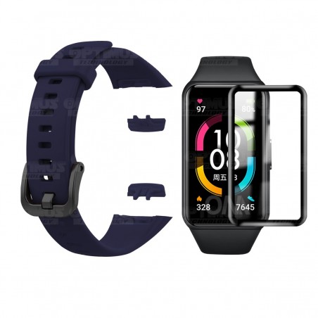 Vidrio Templado Cerámico Y Correa Smartwatch Reloj Inteligente Huawei Honor Band 6