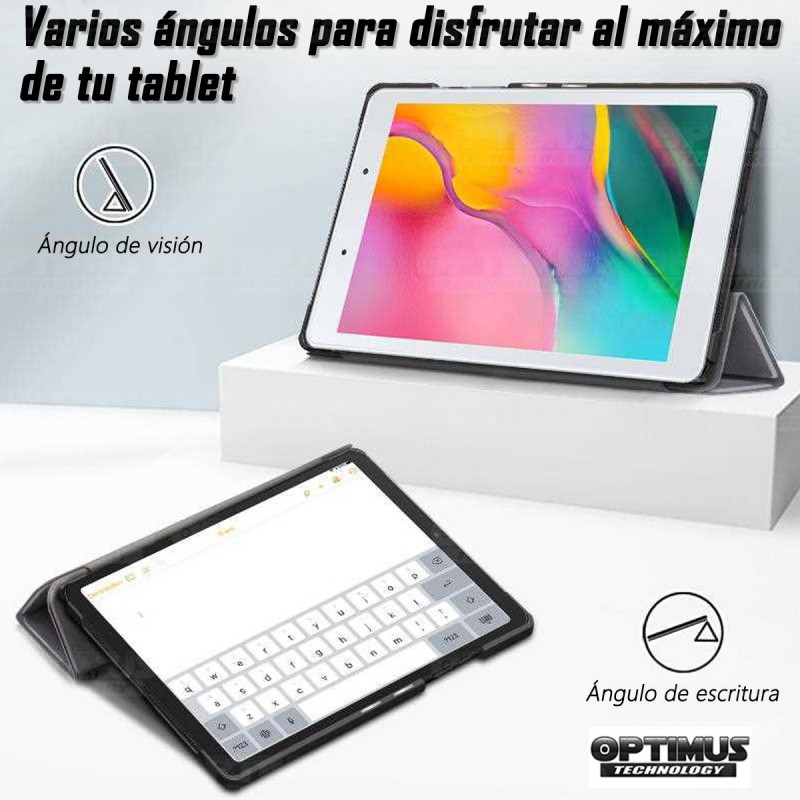 Kit Vidrio Cristal Templado Y Estuche Case Protector para Tablet Samsung Galaxy Tab A8.0 2019 SM-T295 OPTIMUS TECHNOLOGY™ - 14