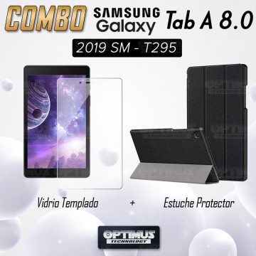 Kit Vidrio Cristal Templado Y Estuche Case Protector para Tablet Samsung Galaxy Tab A8.0 2019 SM-T295 OPTIMUS TECHNOLOGY™ - 2