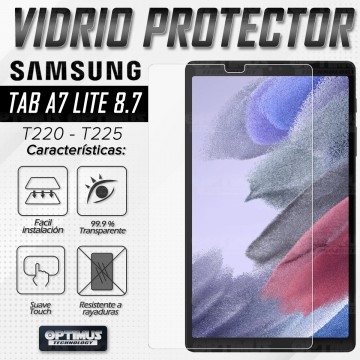 Vidrio Cristal Templado Protector Tablet Samsung Galaxy Tab A7 Lite 8.7 2021 T220 - T225 OPTIMUS TECHNOLOGY™ - 3
