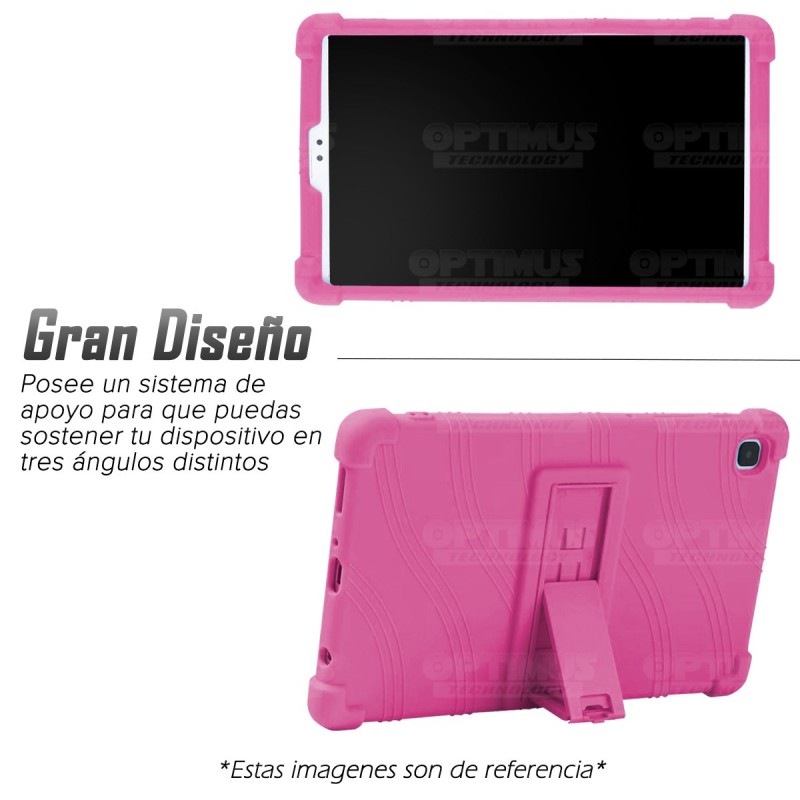 Kit Vidrio templado y Estuche Protector de goma antigolpes con soporte Tablet Samsung Galaxy Tab A7 Lite 8.7 2021 T220 - T225 OP
