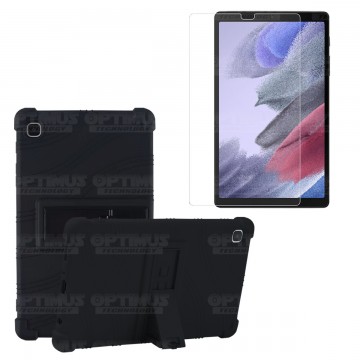 Kit Vidrio templado y Estuche Protector de goma antigolpes con soporte Tablet Samsung Galaxy Tab A7 Lite 8.7 2021 T220 - T225 OP