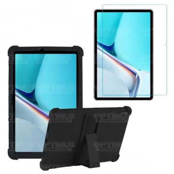 Kit Vidrio templado y Estuche Protector de goma antigolpes con soporte Tablet Huawei MatePad 11 2021 DBY-W09 - DBY-L09 OPTIMUS T