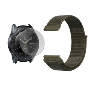 KIT Correa tipo velcro tela suave y Vidrio templado Reloj Smartwatch Samsung Galaxy Watch 42mm OPTIMUS TECHNOLOGY™ - 41