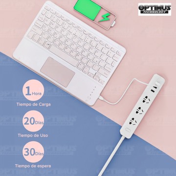 Kit teclado con Mouse Touchpad Bluetooth para PC - Tablet - Celular Android iOS Windows Ultra delgado OPTIMUS TECHNOLOGY™ - 11