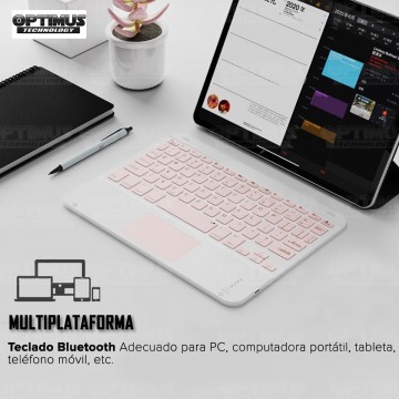 Kit teclado con Mouse Touchpad Bluetooth para PC - Tablet - Celular Android iOS Windows Ultra delgado OPTIMUS TECHNOLOGY™ - 7