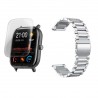 Buff Screen protector Y Correa De Metal Acero Inoxidable Smartwatch Reloj Inteligente Xiaomi Amazfit GTS OPTIMUS TECHNOLOGY™ - 9