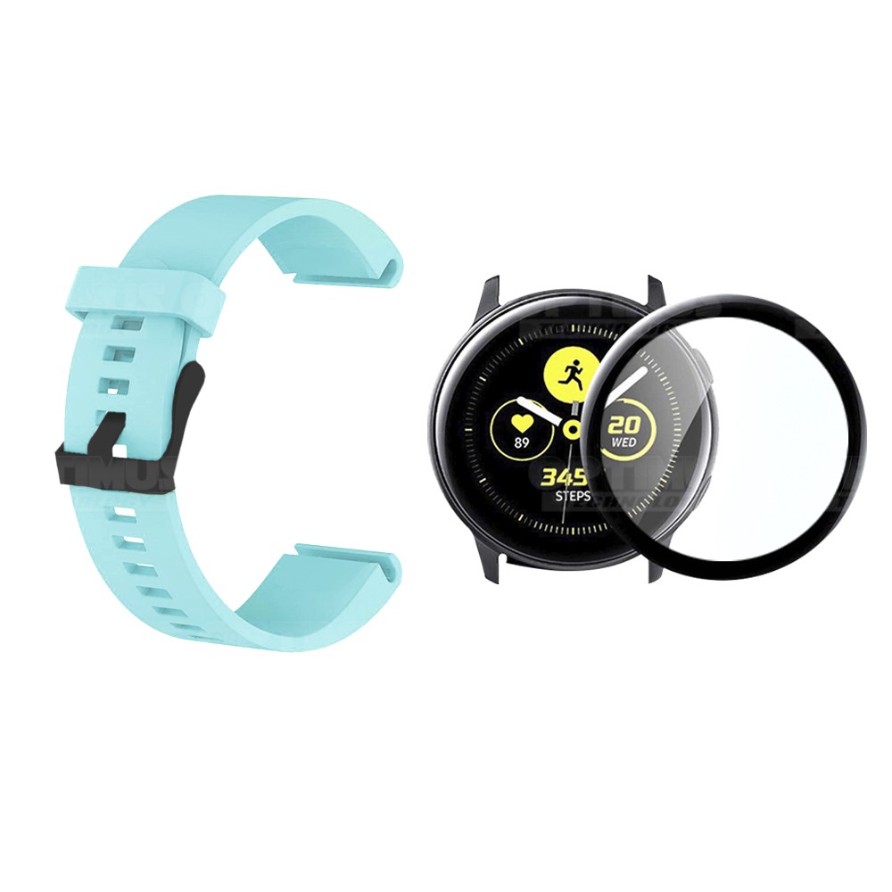 Combo Correa Pulso Manilla de Goma 22mm para Xiaomi AmazFit GTR 3 PRO y  Vidrio Templado Nano Glass Color Gris