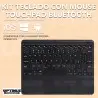 Kit Vidrio templado + Estuche Protector Goma + Teclado con Mouse Touchpad Bluetooth Tablet Huawei MatePad 11 2021 DBY-W09 OPTIMU