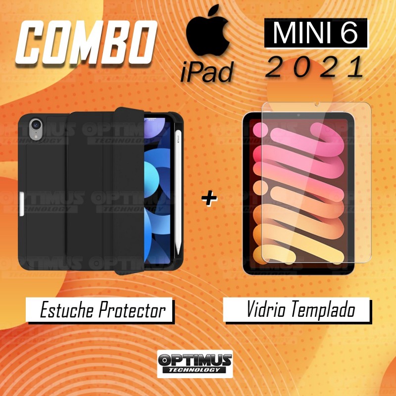 Kit Vidrio templado y Estuche Protector con portalápiz antigolpes Tablet IPad Mini 6 2021 OPTIMUS TECHNOLOGY™ - 7