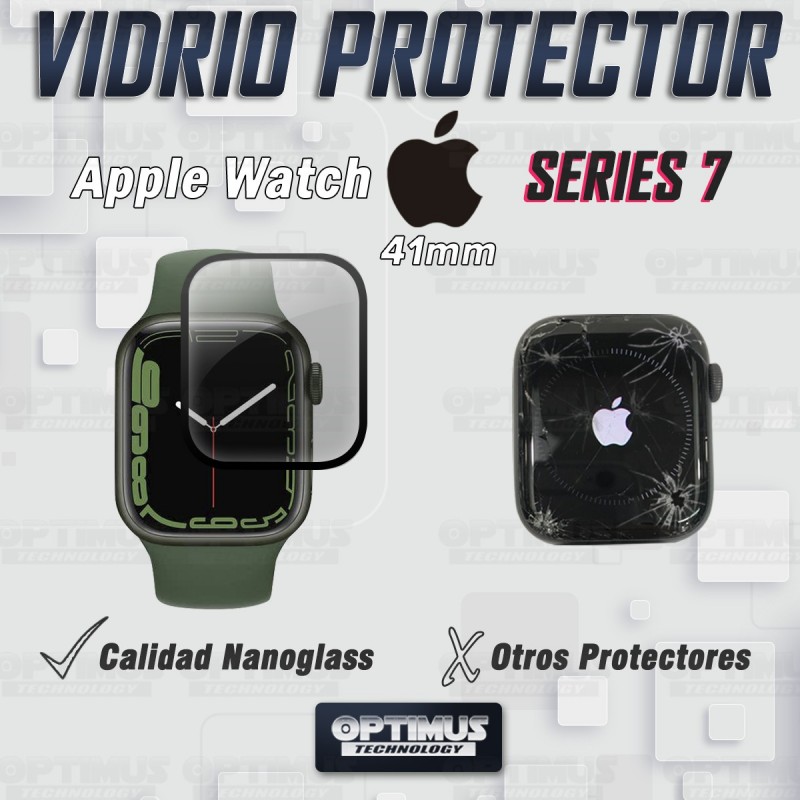 Vidrio Templado Protector Cerámico Para Reloj Smartwatch Apple Watch iWatch Series 7 41mm OPTIMUS TECHNOLOGY™ - 4