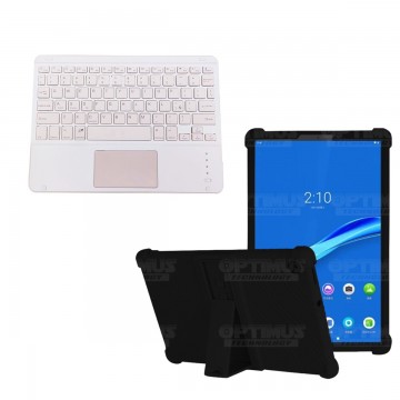 Kit Case Estuche Protector Antigolpes + Teclado Mouse Touchpad Bluetooth para Tablet Lenovo M10 Plus Tb-x606f OPTIMUS TECHNOLOGY