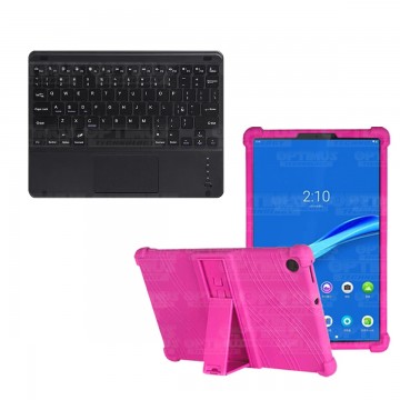 Kit Case Estuche Protector Antigolpes + Teclado Mouse Touchpad Bluetooth para Tablet Lenovo M10 Plus Tb-x606f OPTIMUS TECHNOLOGY