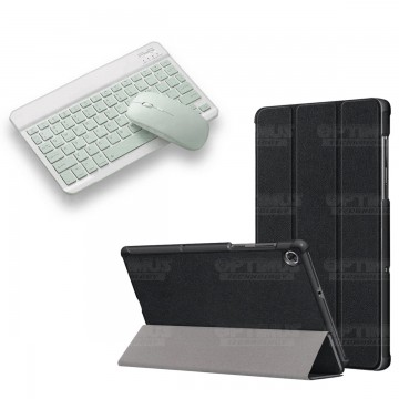 Kit Case Forro Protector + Teclado y Mouse Ratón Bluetooth para Tablet Lenovo M10 Plus Tb-x606f OPTIMUS TECHNOLOGY™ - 3