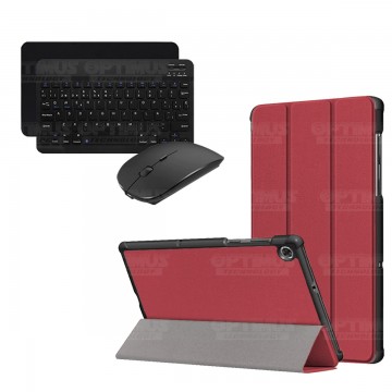 Kit Case Forro Protector + Teclado y Mouse Ratón Bluetooth para Tablet Lenovo M10 Plus Tb-x606f OPTIMUS TECHNOLOGY™ - 12