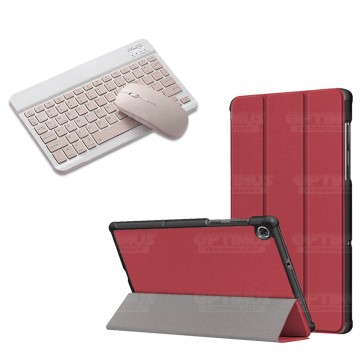 Kit Case Forro Protector + Teclado y Mouse Ratón Bluetooth para Tablet Lenovo M10 Plus Tb-x606f OPTIMUS TECHNOLOGY™ - 13