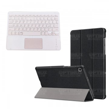 Kit Case Folio Protector + Teclado Mouse Touchpad Bluetooth para Tablet Lenovo M10 Plus Tb-x606f OPTIMUS TECHNOLOGY™ - 1