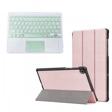 Kit Case Folio Protector + Teclado Mouse Touchpad Bluetooth para Tablet Lenovo M10 Plus Tb-x606f OPTIMUS TECHNOLOGY™ - 13