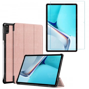 Kit Vidrio Cristal Templado Y Estuche Case Protector para Tablet Huawei MatePad 11 2021 DBY-W09 - DBY-L09 OPTIMUS TECHNOLOGY™ - 