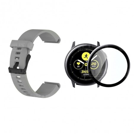 Kit Manilla Correa Y Vidrio Templado Cerámico Protector Para Reloj Samsung Galaxy Active 2 40mm