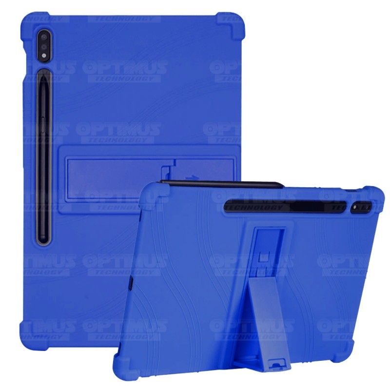 Estuche Case protector de goma Tablet Samsung Galaxy Tab S7 FE 12,4" Pulgadas Anti golpes con soporte OPTIMUS TECHNOLOGY™ - 1