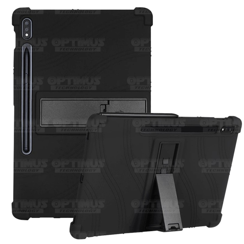 Estuche Case protector de goma Tablet Samsung Galaxy Tab S7 FE 12,4" Pulgadas Anti golpes con soporte OPTIMUS TECHNOLOGY™ - 4