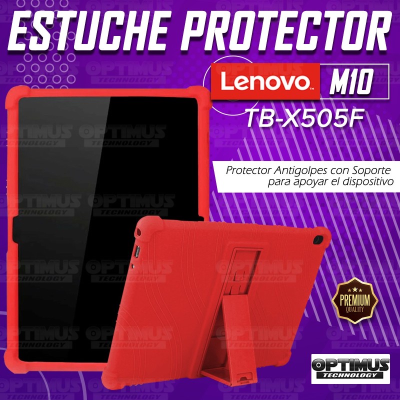 Kit Vidrio templado y Estuche Protector de goma antigolpes con soporte Tablet Lenovo Tab M10 Tb-x505f OPTIMUS TECHNOLOGY™ - 13