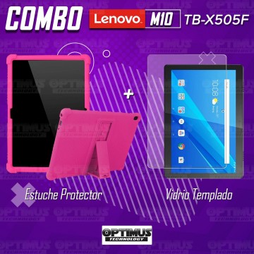Kit Vidrio templado y Estuche Protector de goma antigolpes con soporte Tablet Lenovo Tab M10 Tb-x505f OPTIMUS TECHNOLOGY™ - 17