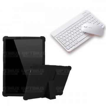 Kit Case Forro Protector Antigolpes + Teclado y Mouse Ratón Bluetooth para Tablet Lenovo Tab M10 Tb-x505f OPTIMUS TECHNOLOGY™ -