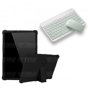 Kit Case Forro Protector Antigolpes + Teclado y Mouse Ratón Bluetooth para Tablet Lenovo Tab M10 Tb-x505f OPTIMUS TECHNOLOGY™ - 
