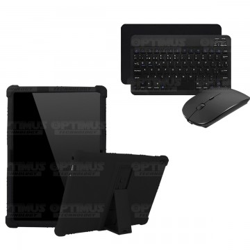 Kit Case Forro Protector Antigolpes + Teclado y Mouse Ratón Bluetooth para Tablet Lenovo Tab M10 Tb-x505f OPTIMUS TECHNOLOGY™ - 