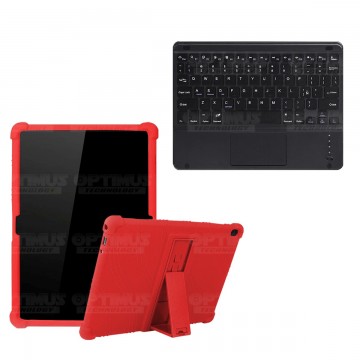 Kit Case Estuche Protector Antigolpes + Teclado Mouse Touchpad Bluetooth para Tablet Lenovo Tab M10 Tb-x505f OPTIMUS TECHNOLOGY™