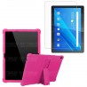 Kit Vidrio templado + Estuche Protector Goma + Teclado y Mouse Bluetooth para Tablet Lenovo Tab M10 Tb-x505f OPTIMUS TECHNOLOGY™